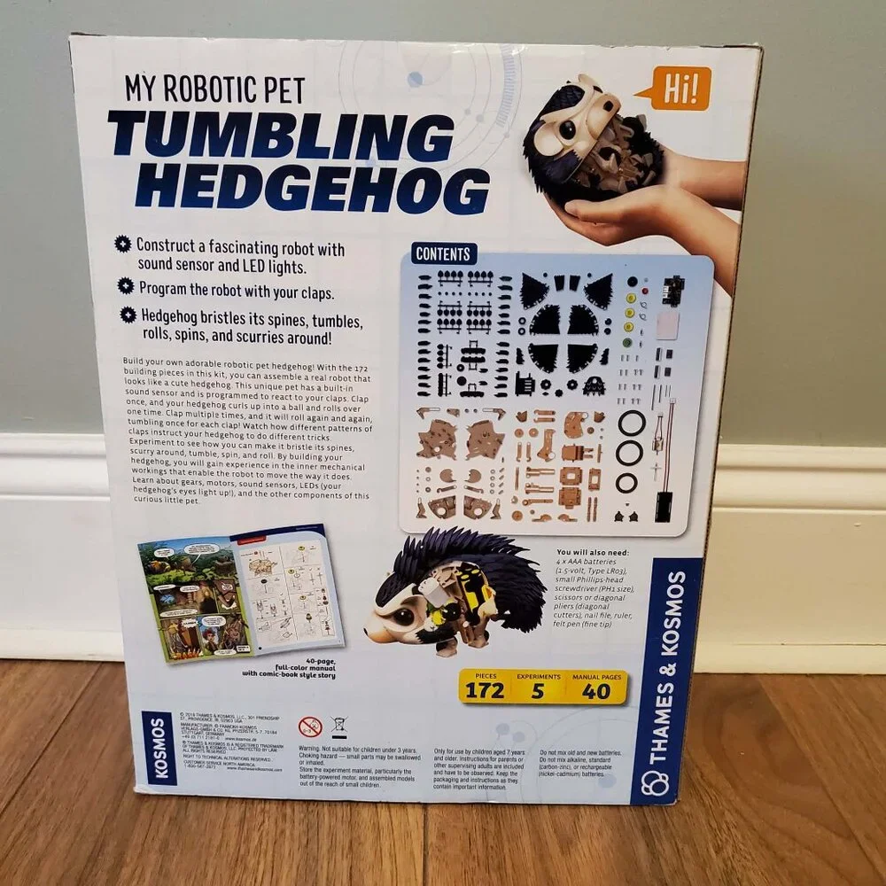 New My Robotic Pet Tumbling Hedgehog STEM Experiment Kit